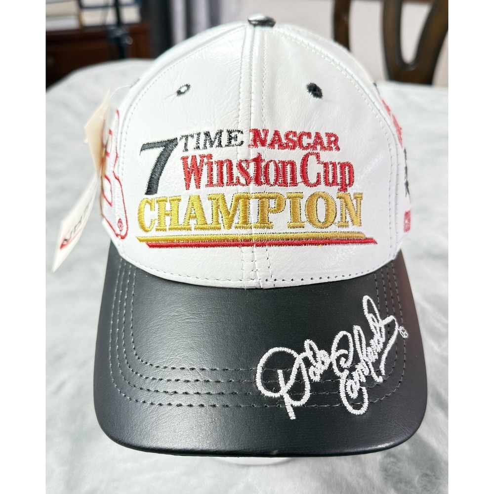 Vintage NASCAR Winston Cup Earnhardt Hat Cap Strap Back Mens One Size White 90s